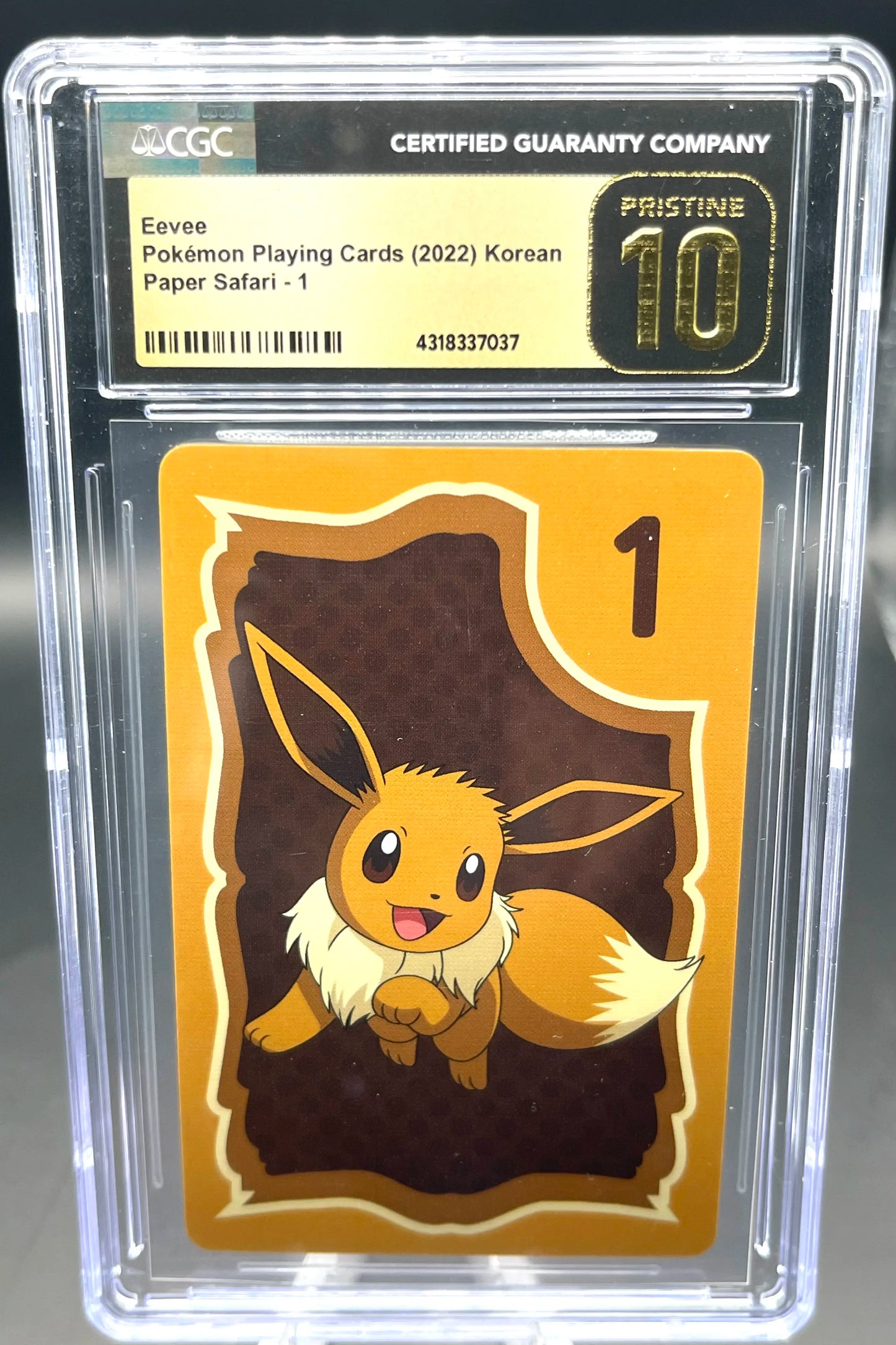 Eevee – Pokémon Playing Cards (2022 Korean Paper Safari #1) CGC Pristine 10