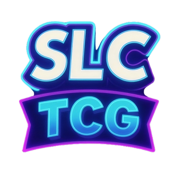 SLC TCG logo with blue and purple colors on a white background